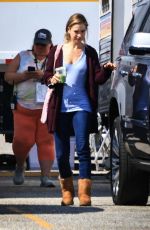 LILY JAMES on the Set of Swiped in Pasadena 07/09/2024
