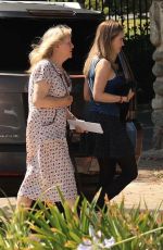 LILY JAMES on the Set of Swiped in Pasadena 07/09/2024