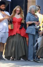 LINDSAY LOHAN and JAMIE LEE CURTIS on the Set of Freaky Friday 2 in Hollywood 07/18/2024