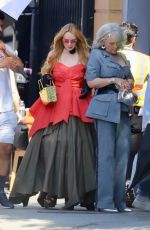 LINDSAY LOHAN and JAMIE LEE CURTIS on the Set of Freaky Friday 2 in Hollywood 07/18/2024