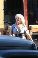 LINDSAY LOHAN and JAMIE LEE CURTIS on the Set of Freaky Friday in Los Angeles 07/19/2024