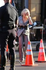 LINDSAY LOHAN and JAMIE LEE CURTIS on the Set of Freaky Friday in Los Angeles 07/19/2024