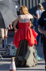 LINDSAY LOHAN and JAMIE LEE CURTIS on the Set of Freaky Friday in Los Angeles 07/19/2024