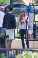 LINDSAY LOHAN Out at Coldwater Park in Beverly Hills 07/05/2024