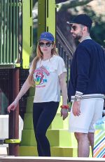 LINDSAY LOHAN Out at Coldwater Park in Beverly Hills 07/05/2024