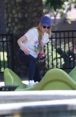 LINDSAY LOHAN Out at Coldwater Park in Beverly Hills 07/05/2024