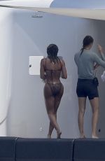 LORI HARVEY in Bikini on a Luxury Yacht in Saint Tropez 07/16/2024