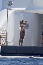 LORI HARVEY in Bikini on a Luxury Yacht in Saint Tropez 07/16/2024