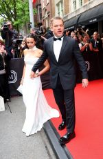LUCIANA BARROSO and Matt Damon Leaves Mark Hotel for 2024 Met Gala in New York 05/06/2024