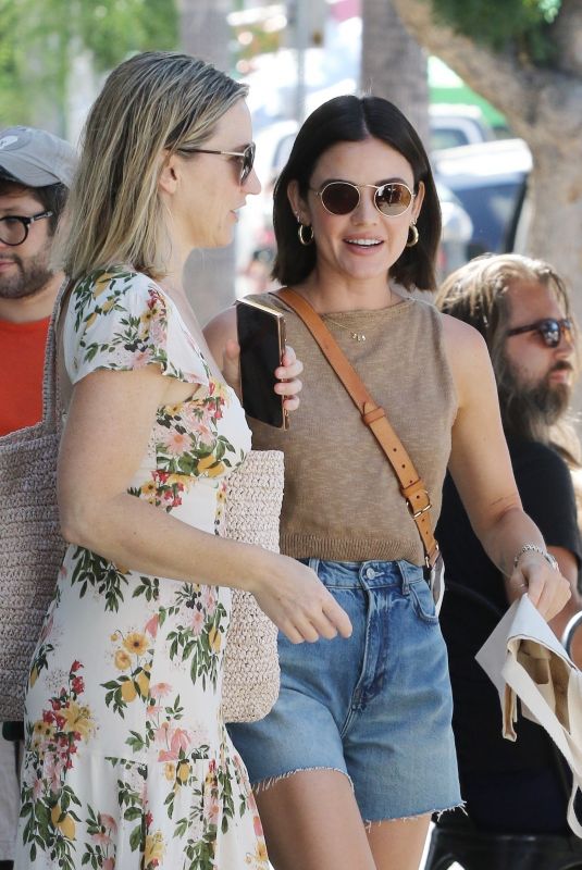 LUCY HALE Out at Farmers Market with a Friend in Studio City 07/28/2024