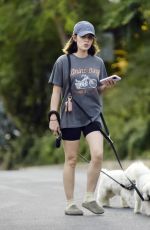 LUCY HALE Out Walking Her Dogs in Studio City 07/11/2024