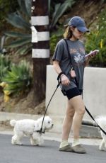 LUCY HALE Out Walking Her Dogs in Studio City 07/11/2024