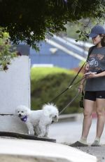LUCY HALE Out Walking Her Dogs in Studio City 07/11/2024