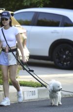 LUCY HALE Out Walking Her Dogs in Studio City 07/15/2024