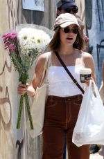 LUCY HALE Shopping at a Farmer