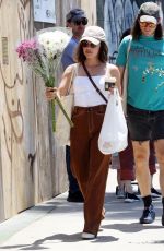 LUCY HALE Shopping at a Farmer