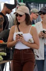 LUCY HALE Shopping at a Farmer