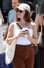 LUCY HALE Shopping at a Farmer