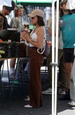 LUCY HALE Shopping at a Farmer