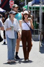 LUCY HALE Shopping at a Farmer