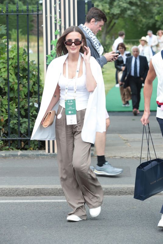 LUCY WATSON Arrives at 2024 Wimbledon Tennis Championships 07/01/2024