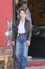 MAGGIE Q on Set of New Bosch Spin off Untitled Renee Ballard TV Series in Los Angeles 07/22/2024