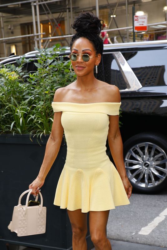 MEAGAN GOOD Arrives at Today Show to Promote Divorced in the Black in New York 07/09/2024