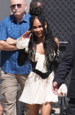 MEAGAN WOOD Arrives at Jimmy Kimmel Live! in Los Angeles 07/15/2024