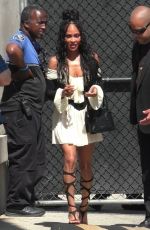 MEAGAN WOOD Arrives at Jimmy Kimmel Live! in Los Angeles 07/15/2024