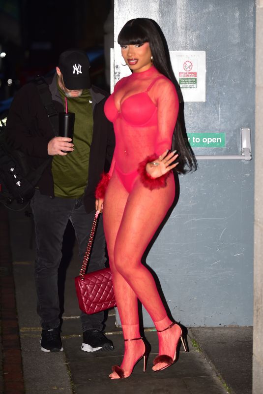 MEGAN THEE STALLION Night out in Manchester City Centre 07/13/2024