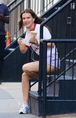 MILLIE BOBBY BROWN Out for Iced Coffees in New York 07/27/2024