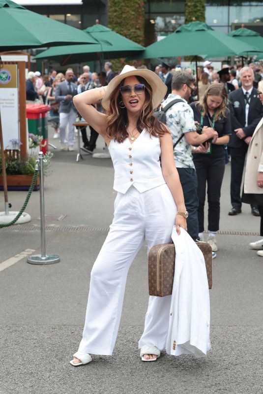 MYLEENE KLASS Arrives at 2024 Wimbledon Tennis Championships 07/01/2024