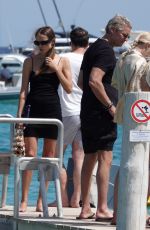 NATASHA POLY Out at Pier of Club 55 in Saint Tropez 07/22/2024