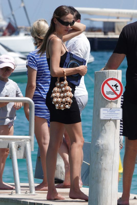 NATASHA POLY Out at Pier of Club 55 in Saint Tropez 07/22/2024