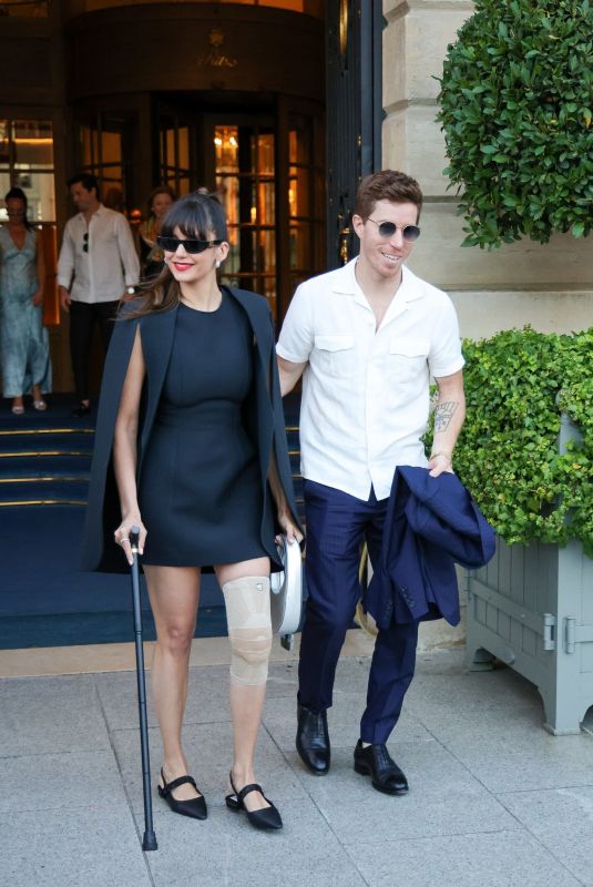 NINA DOBREV and Shaun White Leaves Ritz Hotel in Paris 07/28/2024