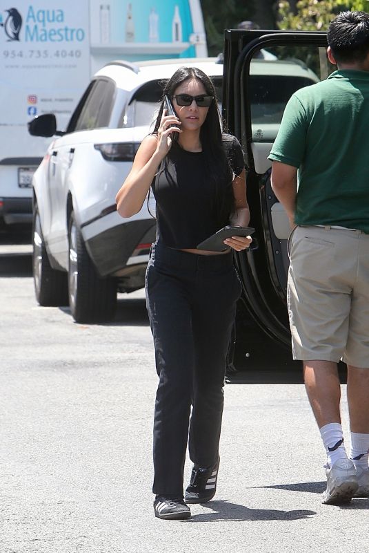 NOOR ALFALLAH Arrives at San Vicente Bungalows in West Hollywood 07/18/2024