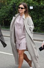 Pregnant JENNA COLEMAN Arrives at Wimbledon Tennis Championships in London 07/13/2024