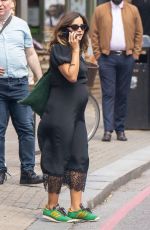 Pregnant JENNA COLEMAN Out in London 07/18/2024