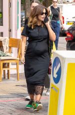 Pregnant JENNA COLEMAN Out in London 07/18/2024
