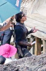 PRIYANKA CHOPRA on the Set of The Bluff on the Beach on Gold Coast 07/27/2024