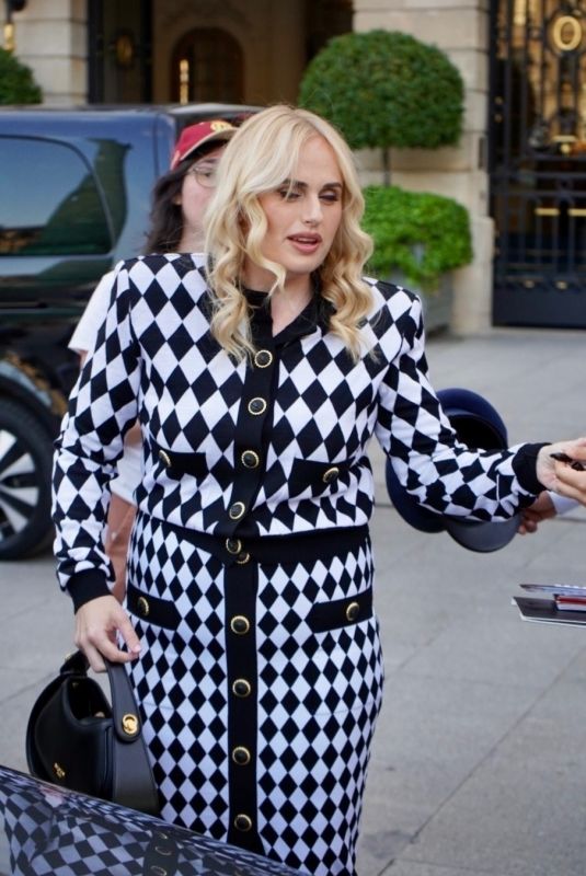 REBEL WILSON Greets Fans Outside Her Hotel in Paris 07/29/2024