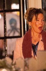 RENEE ZELLWEGER Filming Christmas Snow Scenes for Bridget Jones Movie in London 07/17/2024