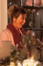 RENEE ZELLWEGER Filming Christmas Snow Scenes for Bridget Jones Movie in London 07/17/2024