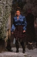 RENEE ZELLWEGER Filming Christmas Snow Scenes for Bridget Jones Movie in London 07/17/2024
