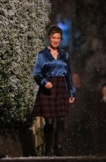 RENEE ZELLWEGER Filming Christmas Snow Scenes for Bridget Jones Movie in London 07/17/2024