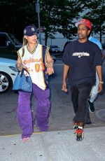 RIHANNA and ASAP Rocky Night Out at Aloft Hotel in New York 07/13/2024