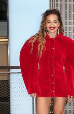 RITA ORA at Empire State Building Celebrates Release of Descendants: The Rise of the Red in New York 07/09/2024