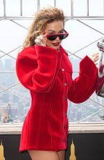 RITA ORA at Empire State Building Celebrates Release of Descendants: The Rise of the Red in New York 07/09/2024