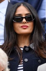 SALMA HAYEK at Wimbledon Tennis Championships in London 07/07/2024