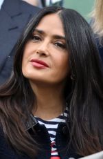 SALMA HAYEK at Wimbledon Tennis Championships in London 07/07/2024